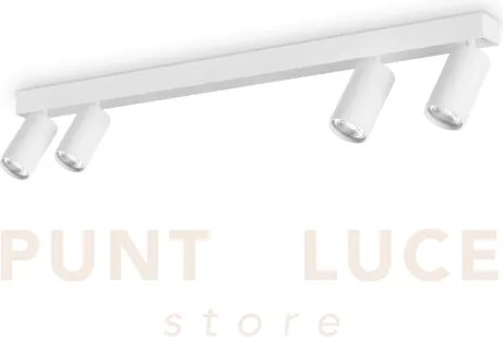 Profilo applique a parete bianco 4 luci attacco gu10 90cm diffusori...