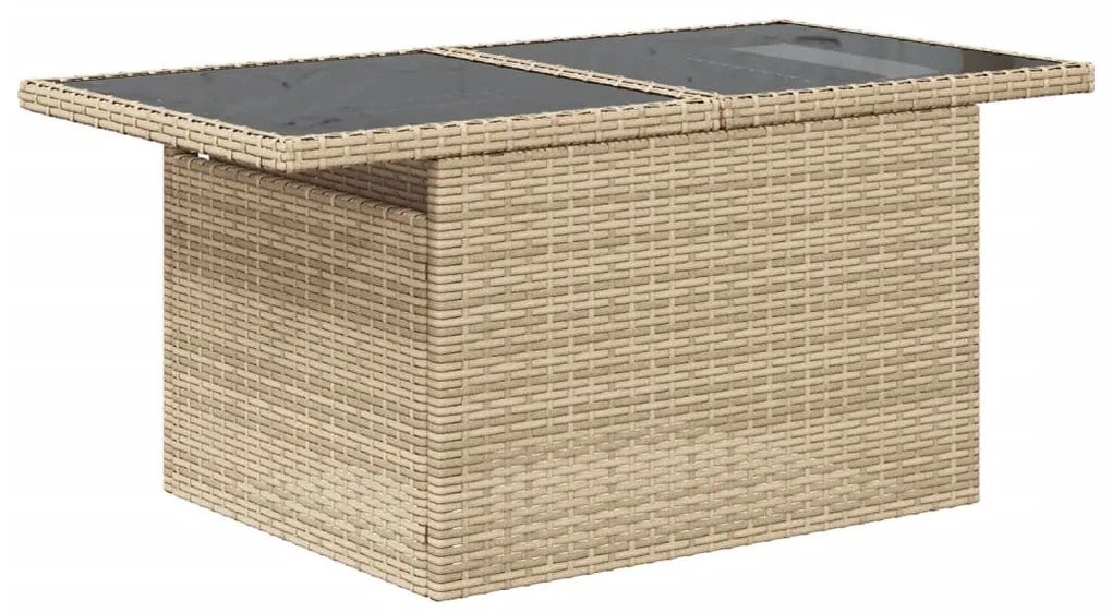 Set divano da giardino 8 pz con cuscini beige in polyrattan