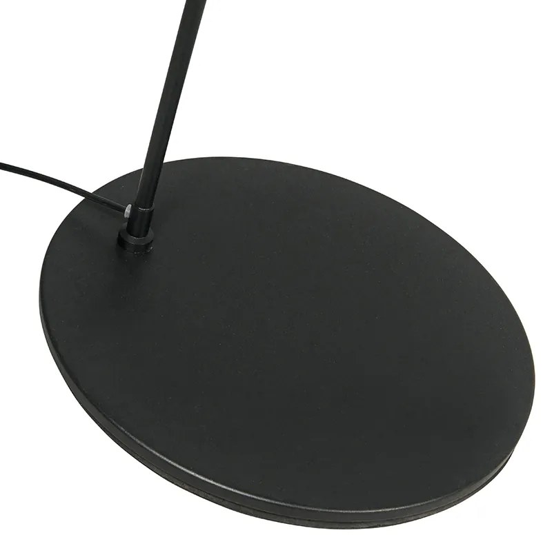 Lampada da terra ad arco moderna intelligente nera incl. A60 Wifi - Vinossa