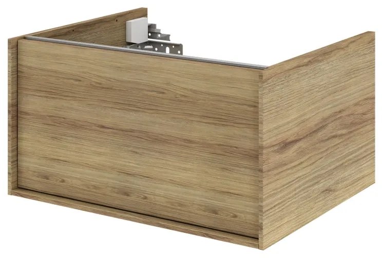 Mobile da bagno sospeso sotto lavabo L 60 x H 32 x P 48 cm rovere satinato, 1 cassetto SENSEA Neo Frame