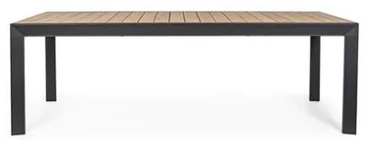 Tavolo Allungabile Da Esterno In Alluminio Antracite 100x220-340 Cm Belmar Bizzotto