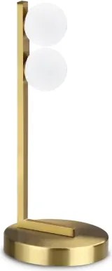 Binomio lampada da tavolo 2 sfere led 3000k 6w 450 lm ottone