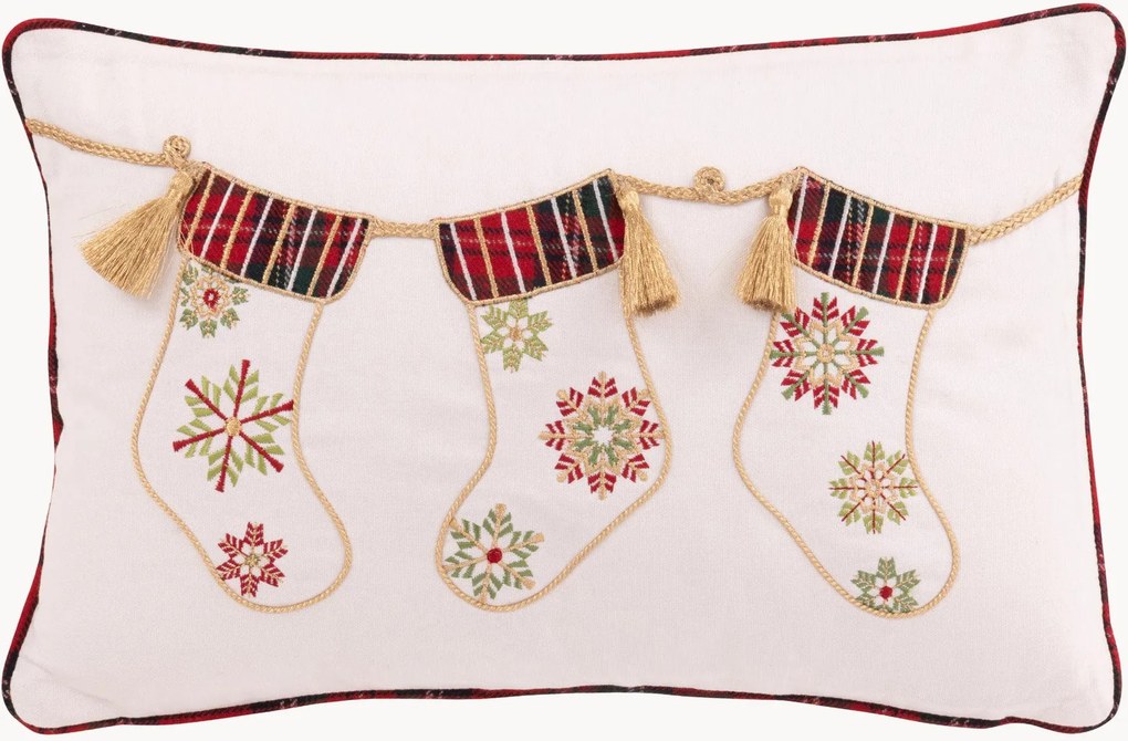 Cuscino natalizio in cotone Christmas Stocking