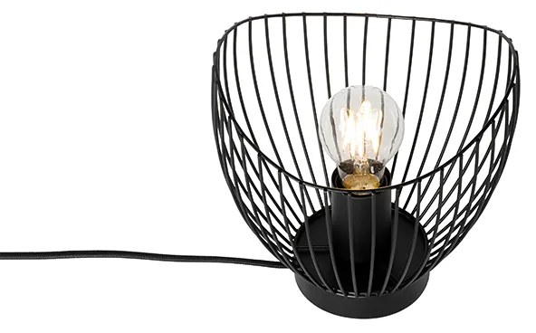 Lampada da tavolo moderna nera 20 cm - Pua