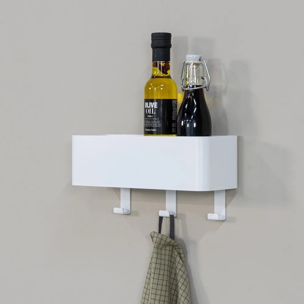 Mensola da bagno da parete bianca in acciaio Multi – Spinder Design