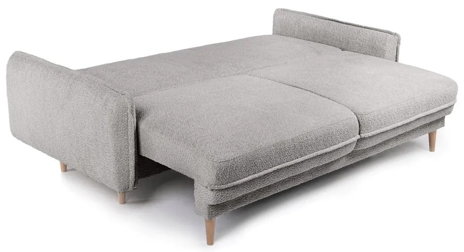 Divano letto in tessuto bouclé grigio 215 cm Patti - Bonami Selection