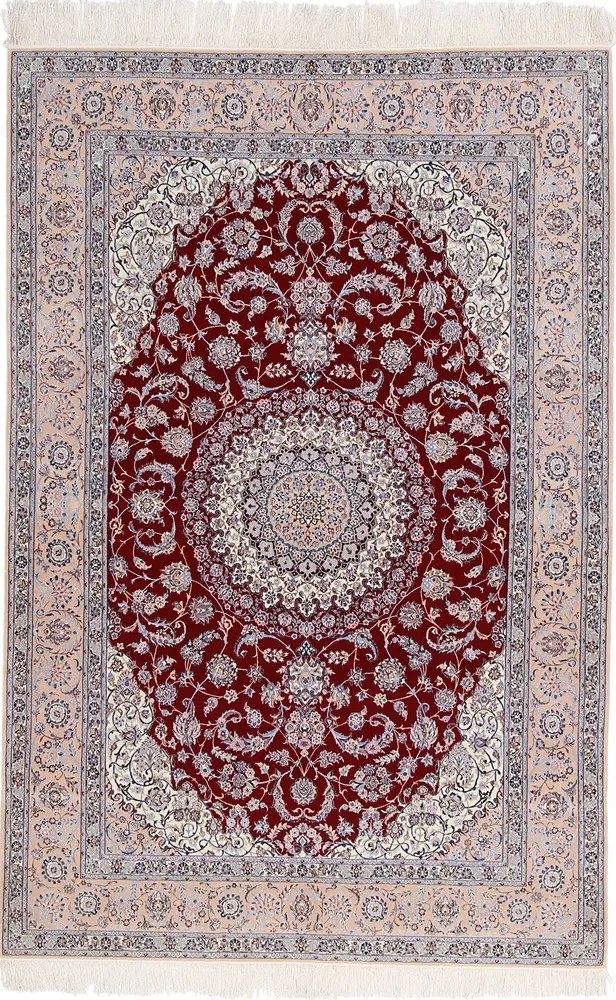 Nain Tappeto 240x160 Rosa (Iran) Annodato A Mano