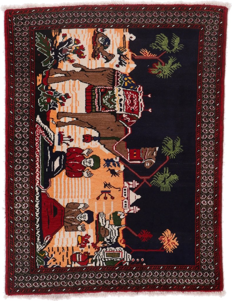 Beluch Tappeto 150x120 (Iran) Annodato A Mano