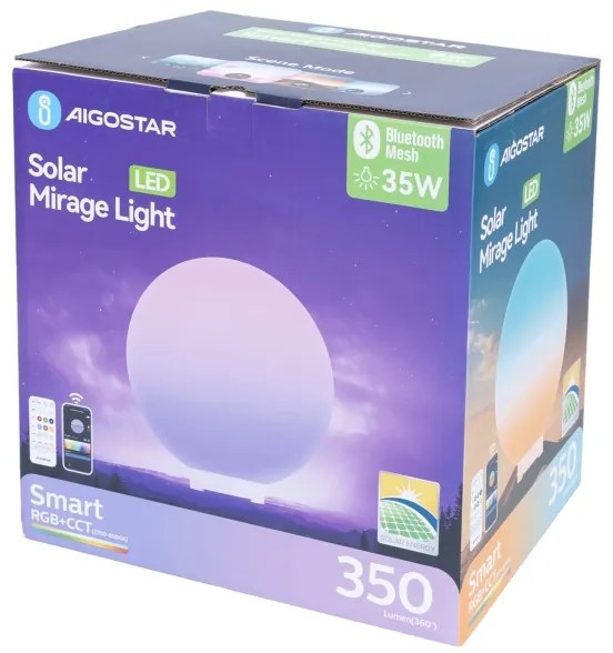 Aigostar-LED RGB lampada dimmerabile da esterno MESH 35W/3,7V 4000mAh 2700-6500K IP65 Ø 30 cm