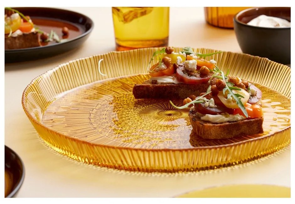 Piatto da portata in vetro arancione ø 30 cm Kusintha - Bitz