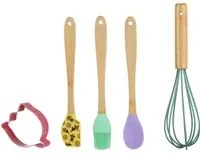 Set 4 accessori pasticceria silicone con formina fiore