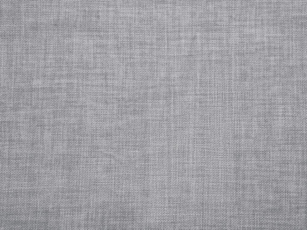 Letto sfoderabile grigio chiaro con illuminazione LED bianca 180 x 200 cm FITOU Beliani