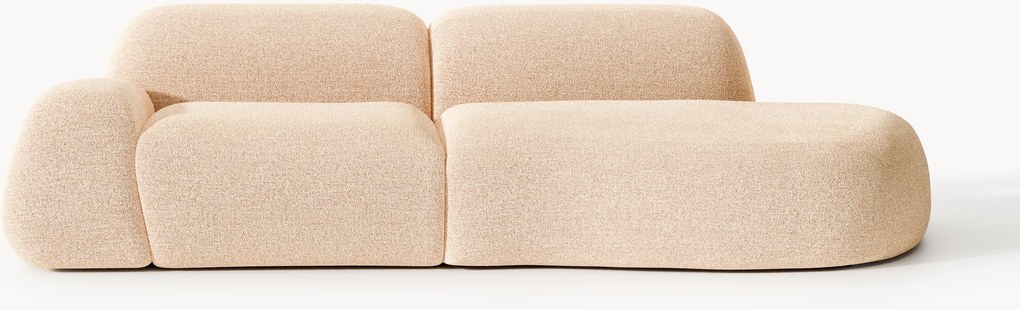 Chaise longue componibile 3 posti in bouclé Wolke