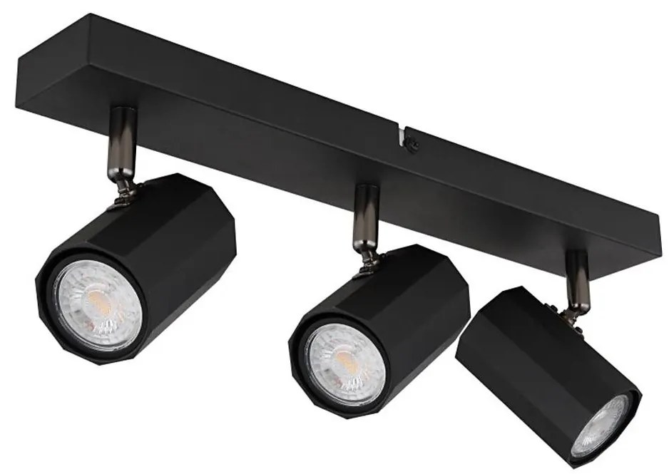 Globo 57918-3B - Faretto JAMES 3xGU10/25W/230V nero