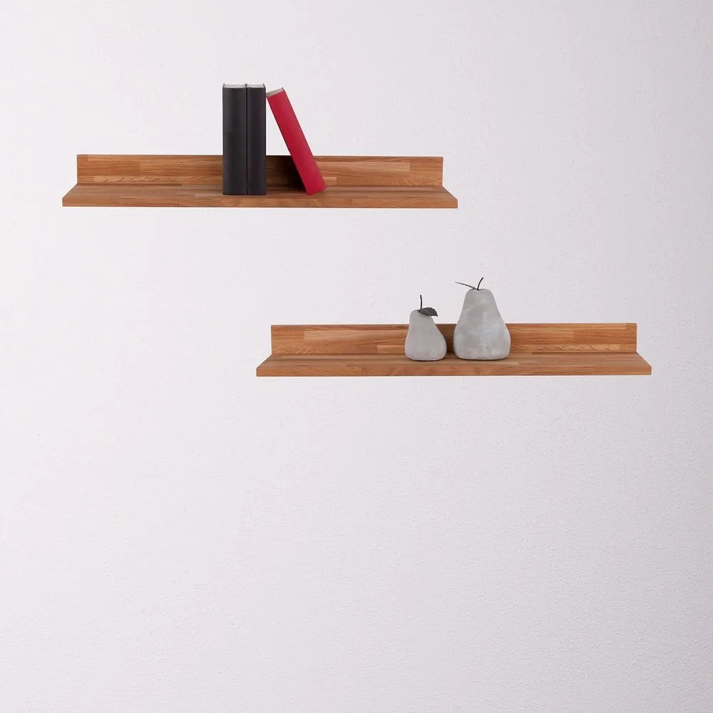 Mensola di colore naturale in rovere massiccio 60 cm Kalle – Interia Home &amp; Living