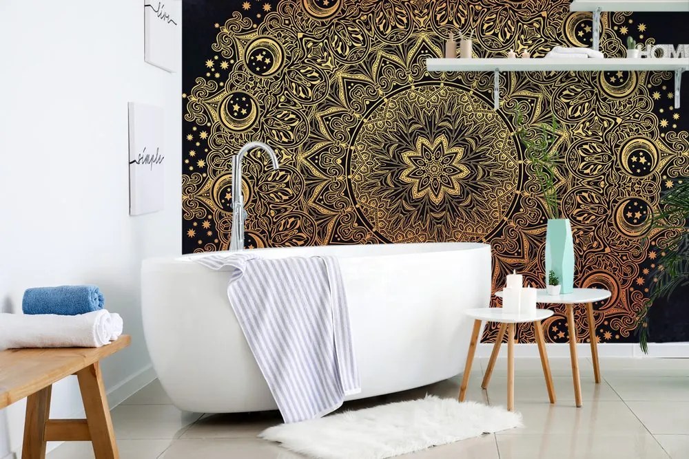 Carta da parati – Mandala orientale dorata