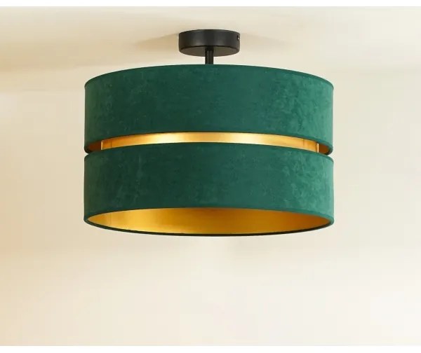 Duolla - Lampadario a plafone DUO 1xE27/15W/230V diametro 40 cm verde/oro