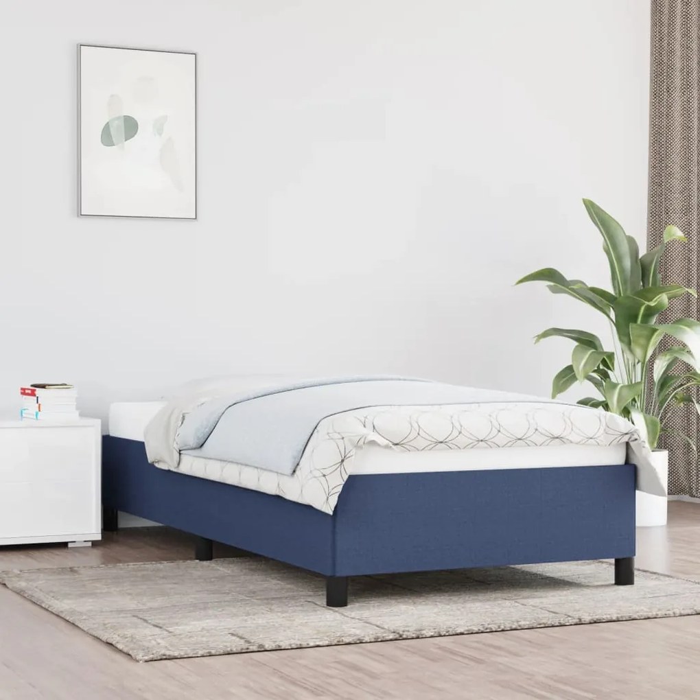 Giroletto Senza Materasso Blu 90x200 Cm İn Tessuto /