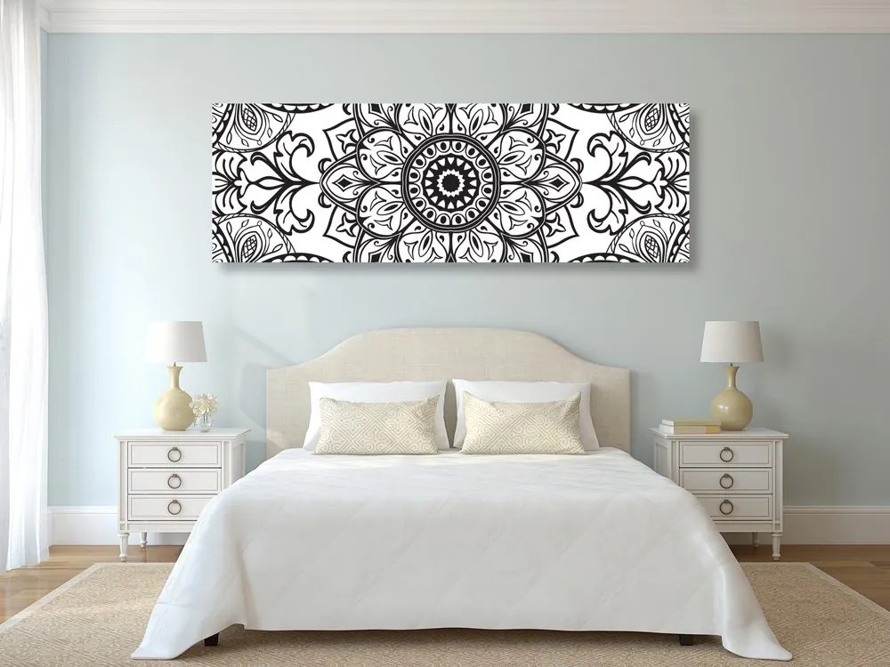 Quadro su tela – Ornamento bianco e nero