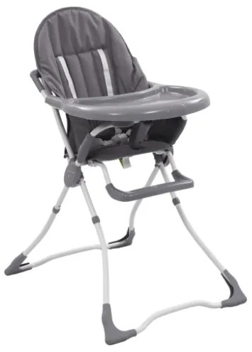 Seggiolone Pappa per Bambini Grigio e Bianco