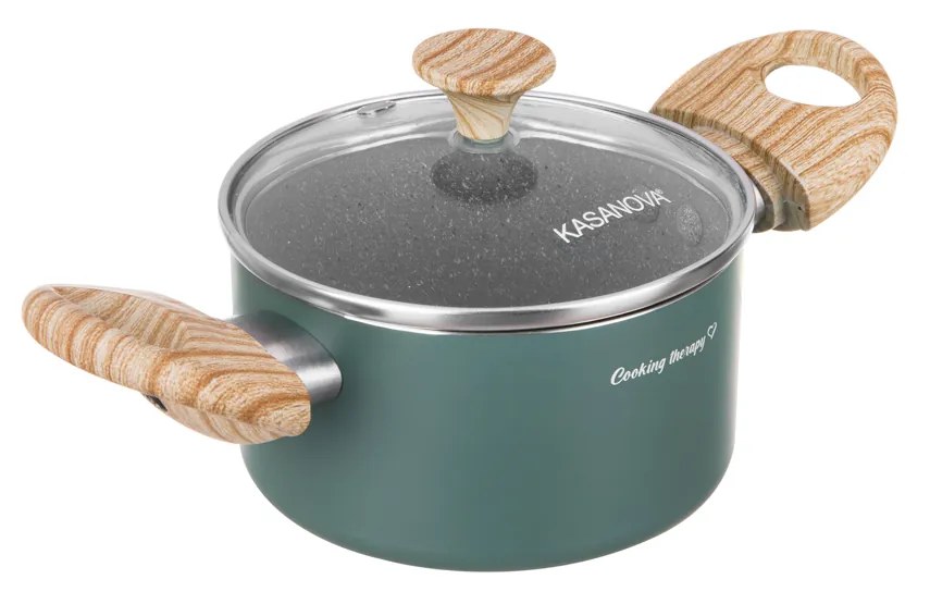 Mini casseruola 12 cm scritta Cooking Therapy con coperchio