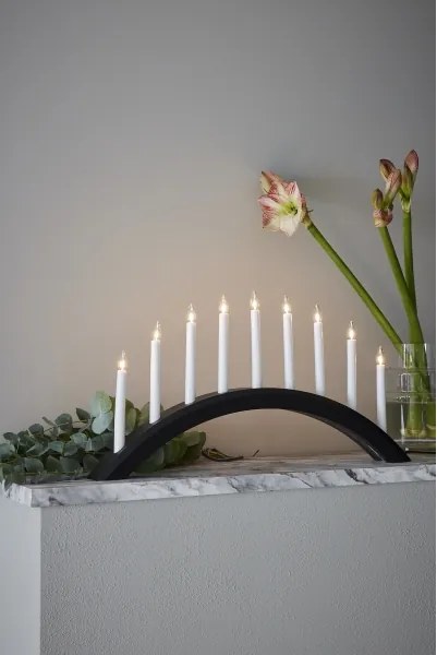 Markslöjd 705957 - Candelabro natalizio AVENTO 9xE10/3W/230V nero