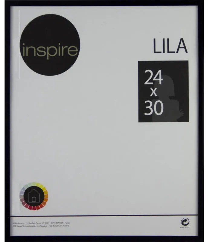 Cornice INSPIRE Lila nero lucido per foto da 24x30 cm