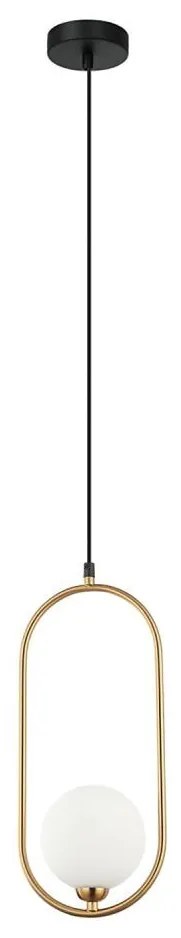 ITALUX PND-3965-1-BRO - Lampadario a sospensione con filo LUPUS 1xG9/25W/230V nero/oro