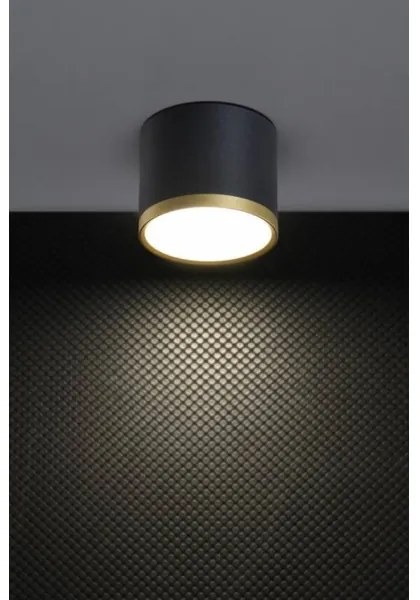 Faretto LED TUBA LED/9W/230V nero/oro