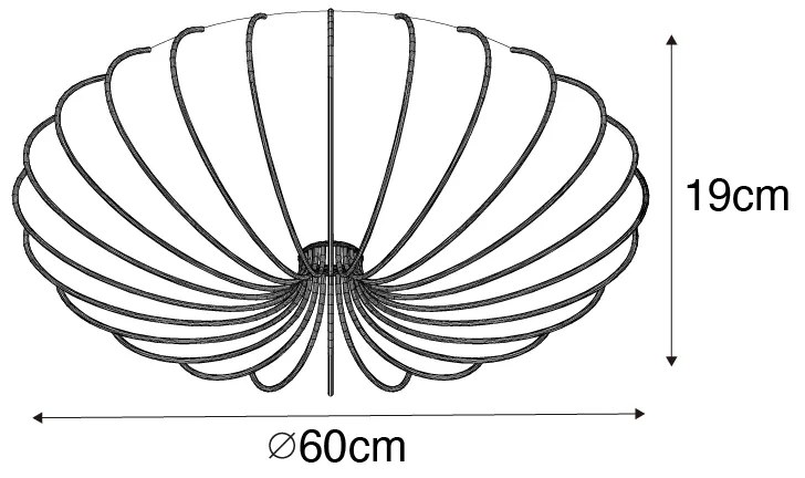 Plafoniera di design oro 60 cm 5 luci - Plu