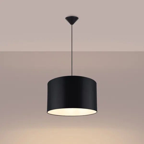 Sollux SL.1406 - Lampadario a sospensione con filo NOVA 1xE27/15W/230V diametro 40 cm nero