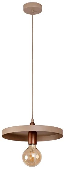 Duolla - Lampada a sospensione su cavo IRONLINE 1xE27/15W/230V Ø 30 cm beige/ramato