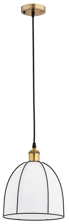 Lampadario a sospensione con cavo DAVE 1xE27/15W/230V oro/nero