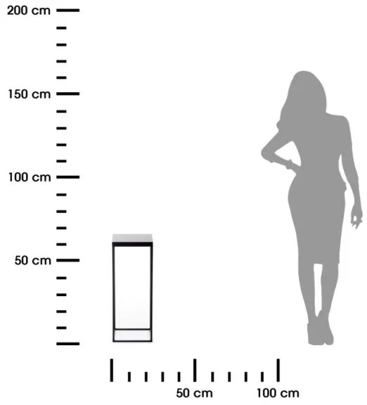 Portafiori BASICLOFT 60x24 nero