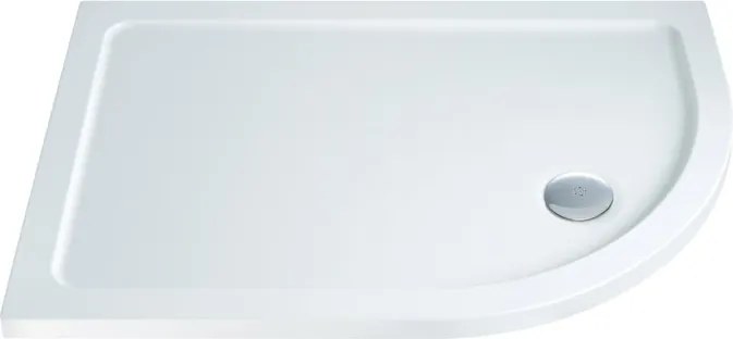Piatto doccia in resina Slimline bianco L 90 x L 80 x H 4 cm effetto pietra