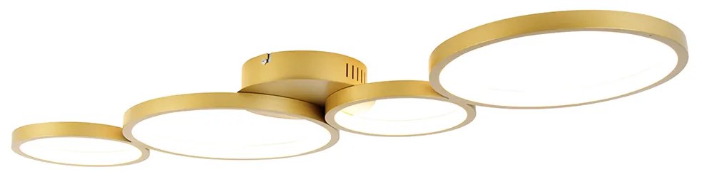 Plafoniera oro con LED dimmerabile a 3 livelli 4 luci - Lupolo