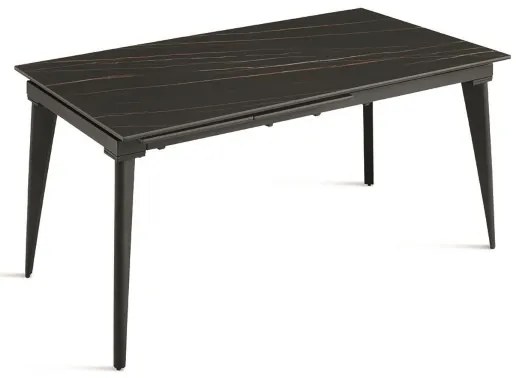 Tavolo allungabile 240 cm ULISSE con top grčs porcellanato effetto Marmo Nero