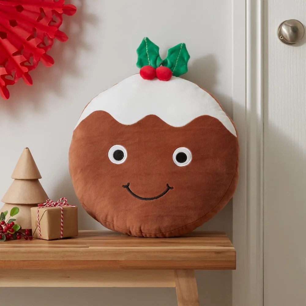Cuscino decorativo in plush a tema natalizio 35x35 cm Christmas Pudding – Catherine Lansfield