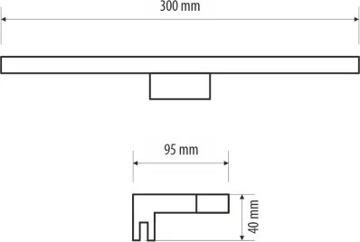 Illuminazione a LED per specchi da bagno MIRROR LED/5W/230V 30 cm IP44 cromo lucido