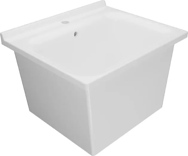 Lavatoio per bucato in ceramica bianco COLAVENE Large L 60 x P 50 x Sp 60 cm da interno