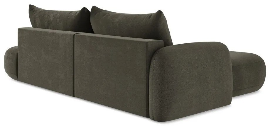 Divano angolare marrone allungabile (con penisola a sinistra/con chaise lounge) Hale – Makamii