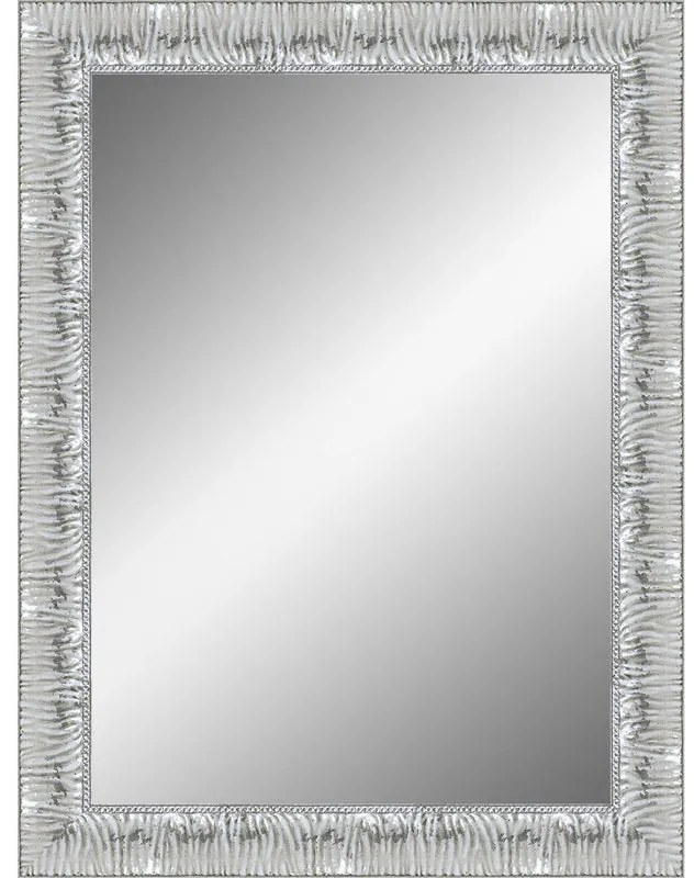 Specchio rettangolare in legno bianco 70 x 50 cm