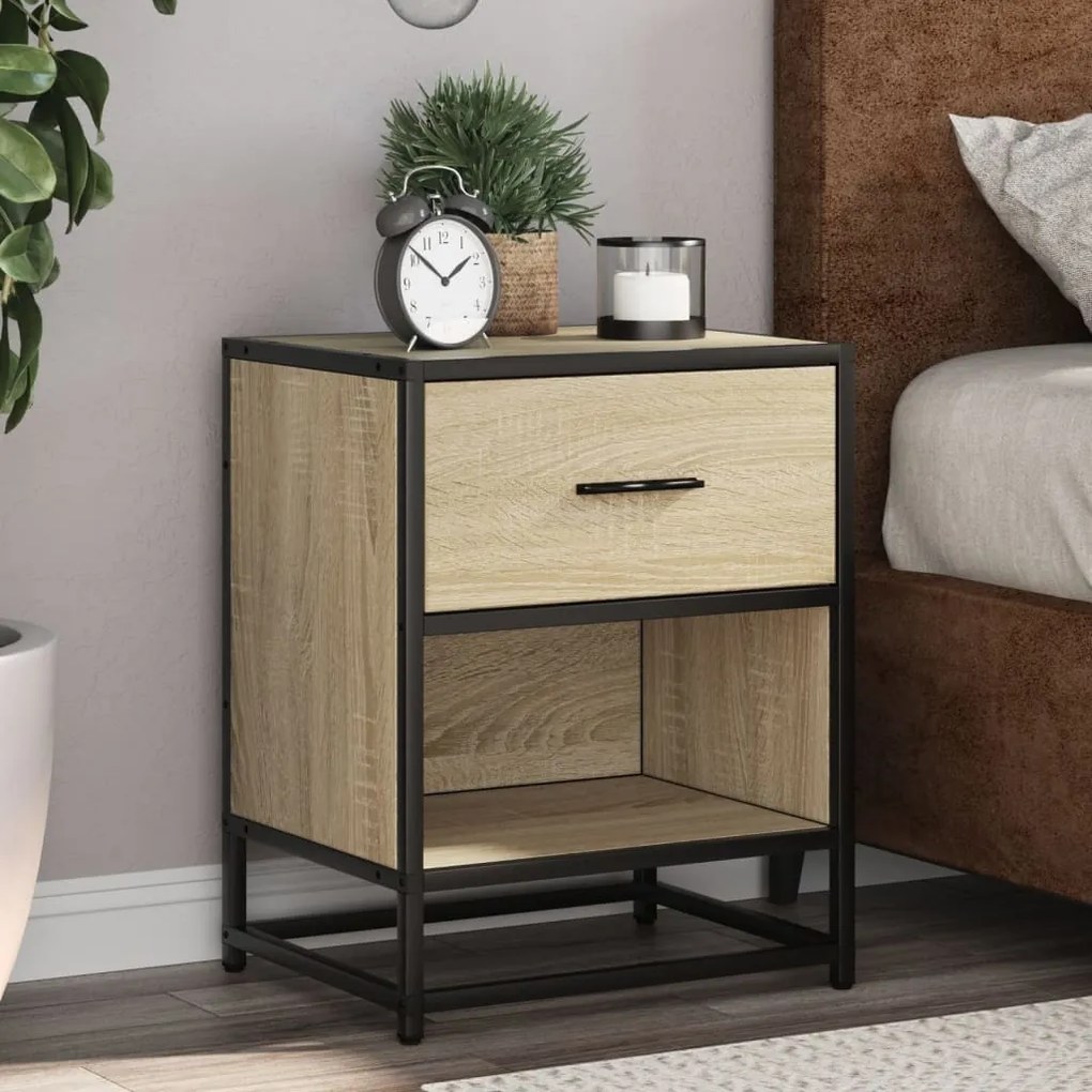 Comodini 2pz Rovere Sonoma 40x31x50 Cm İn Truciolato /