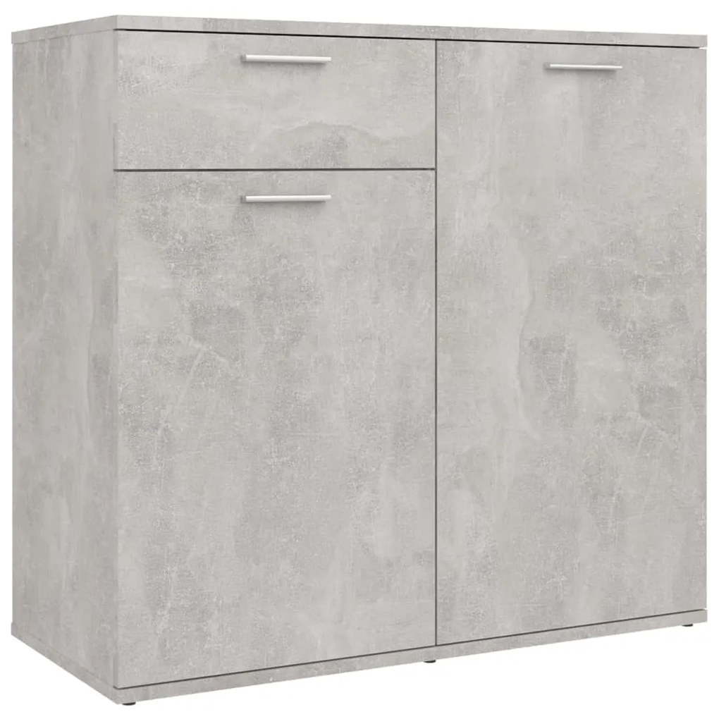 Credenza grigio cemento 80x36x75 cm in truciolato