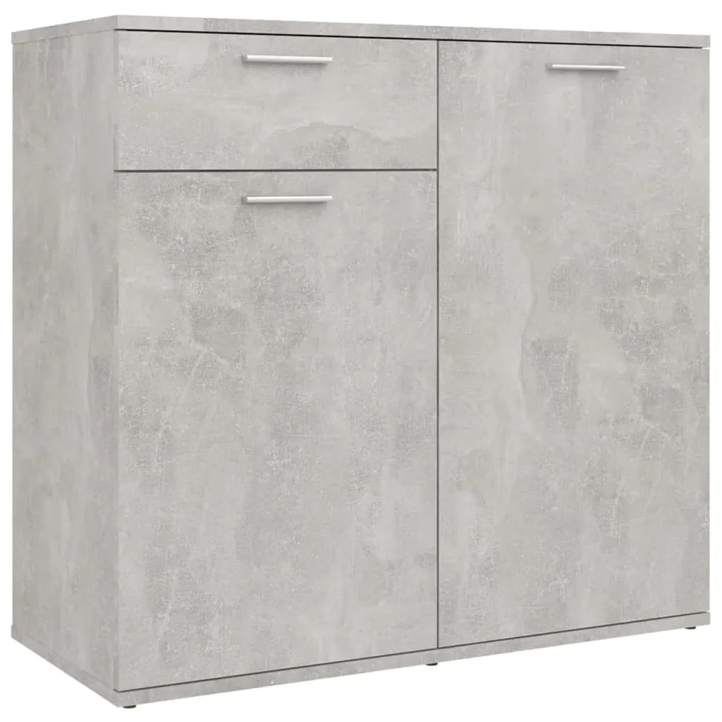 Credenza grigio cemento 80x36x75 cm in truciolato