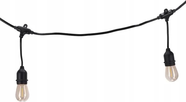 LED catena luminosa decorativa per esterni 20xE27/1W/230V 20,94 m IP44 nera