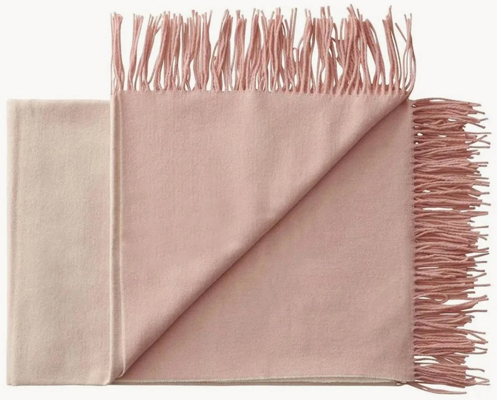 Coperta in misto lana con frange Franja