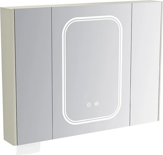 Mobile bagno 100 cm lavabo integrato e specchio contenitore | KAM-SM100 - KAMALU