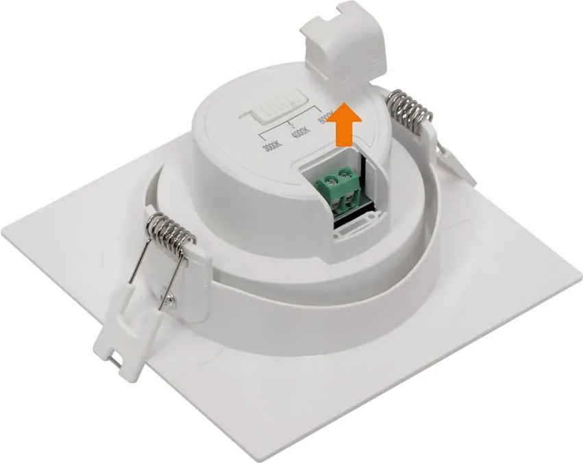 Faro Incasso Quadrato 12W CCT Ø90mm 38° Orient. Dimmerabile OSRAM LED Colore Bianco Variabile CCT