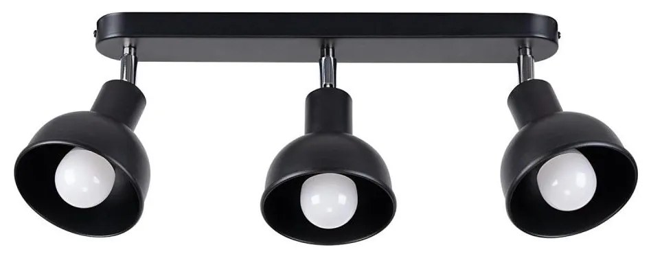 Sollux SL.1318 - Faretto ELBA 3xE27/15W/230V nero